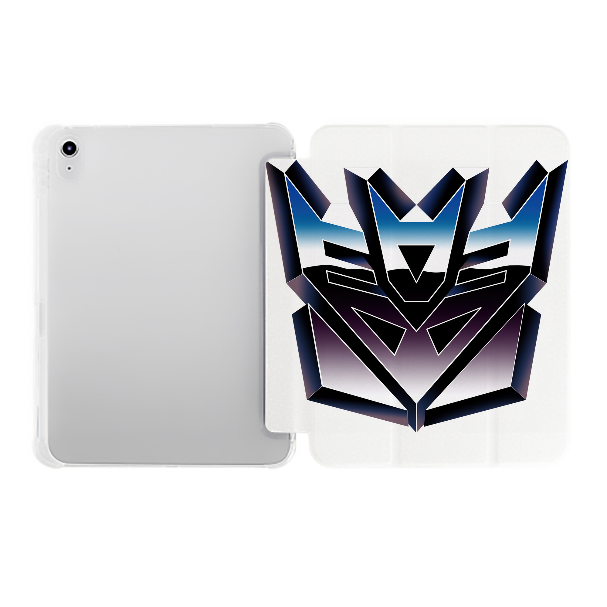 （画像用） Transformers トランスフォーマー IPad ケース ペン収納付き 三つ折りスタンド PUレザー×シリコン 対応機種9.5/10.5/10.9インチ